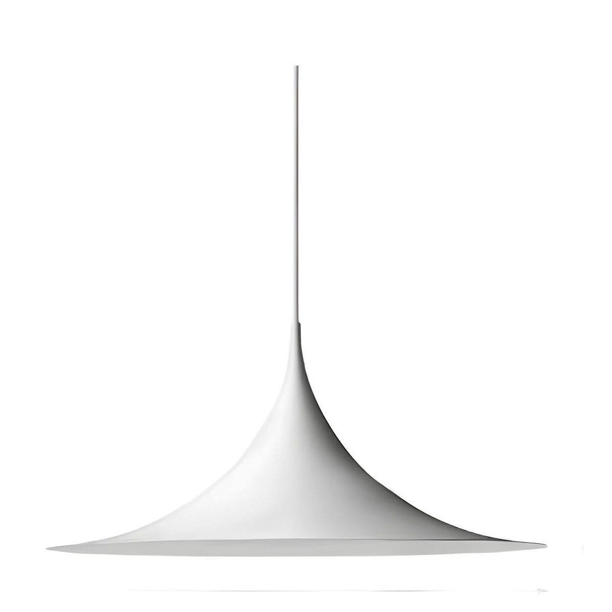 Minimalist Metal White Cone Dining Room Pendant Light Image - 5