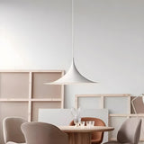 Minimalist Metal White Cone Dining Room Pendant Light Image - 6