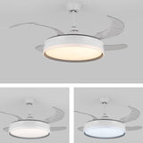 Minimalist Modern 4 Blades Geometric Ceiling Fan Light Image - 12