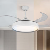 Minimalist Modern 4 Blades Geometric Ceiling Fan Light Image - 2