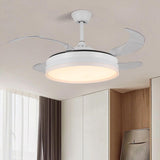 Minimalist Modern 4 Blades Geometric Ceiling Fan Light Image - 3