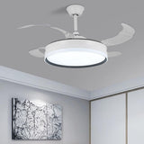 Minimalist Modern 4 Blades Geometric Ceiling Fan Light Image - 4