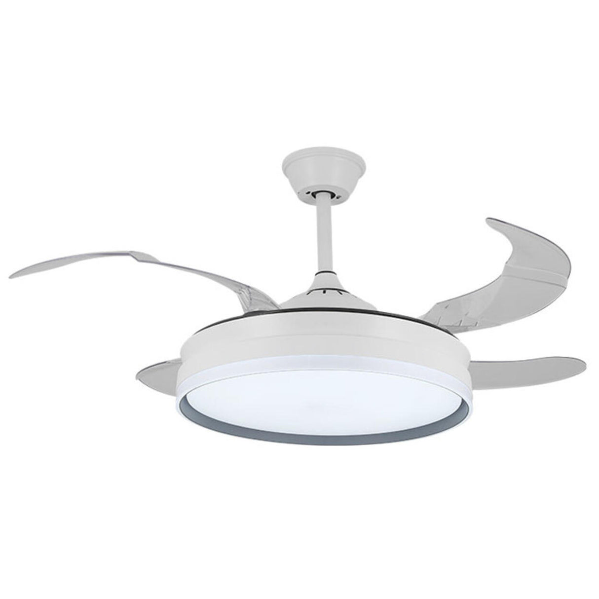 Minimalist Modern 4 Blades Geometric Ceiling Fan Light Image - 5