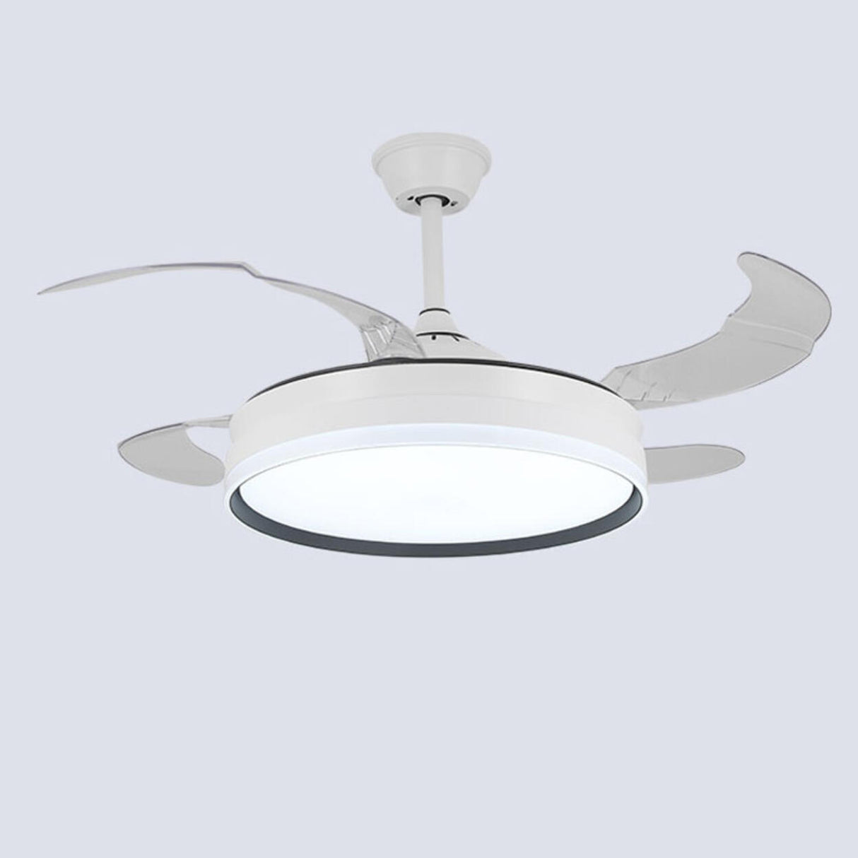 Minimalist Modern 4 Blades Geometric Ceiling Fan Light Image - 8