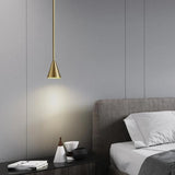 Minimalist Modern Black Metal Cone Living Room Pendant Light Image - 3