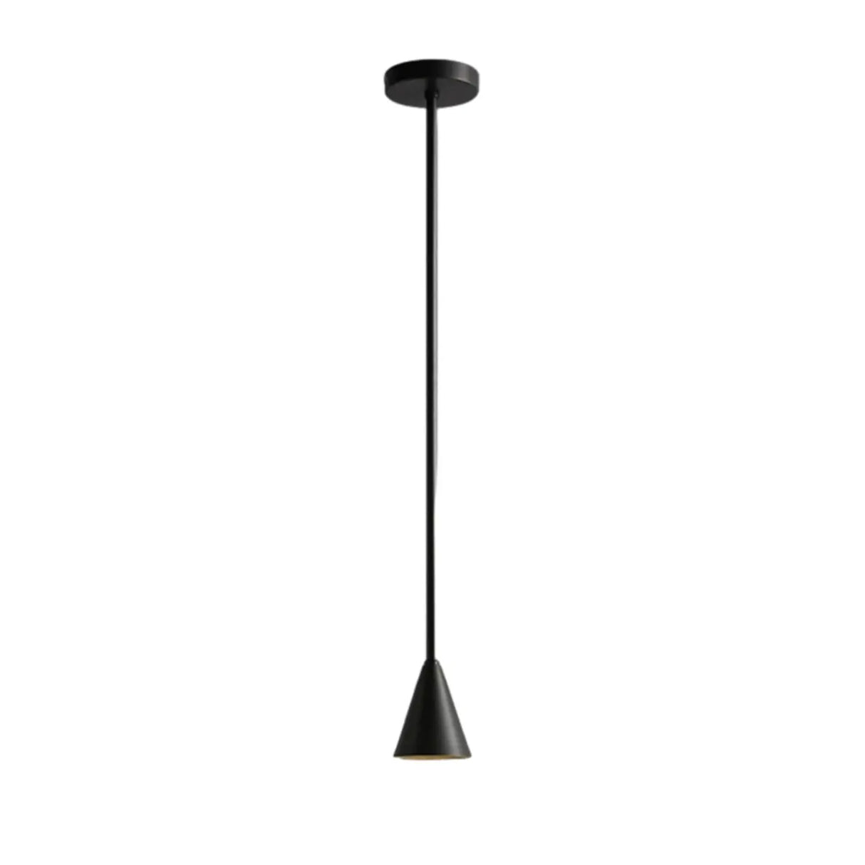 Minimalist Modern Black Metal Cone Living Room Pendant Light Image - 6