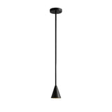 Minimalist Modern Black Metal Cone Living Room Pendant Light Image - 6