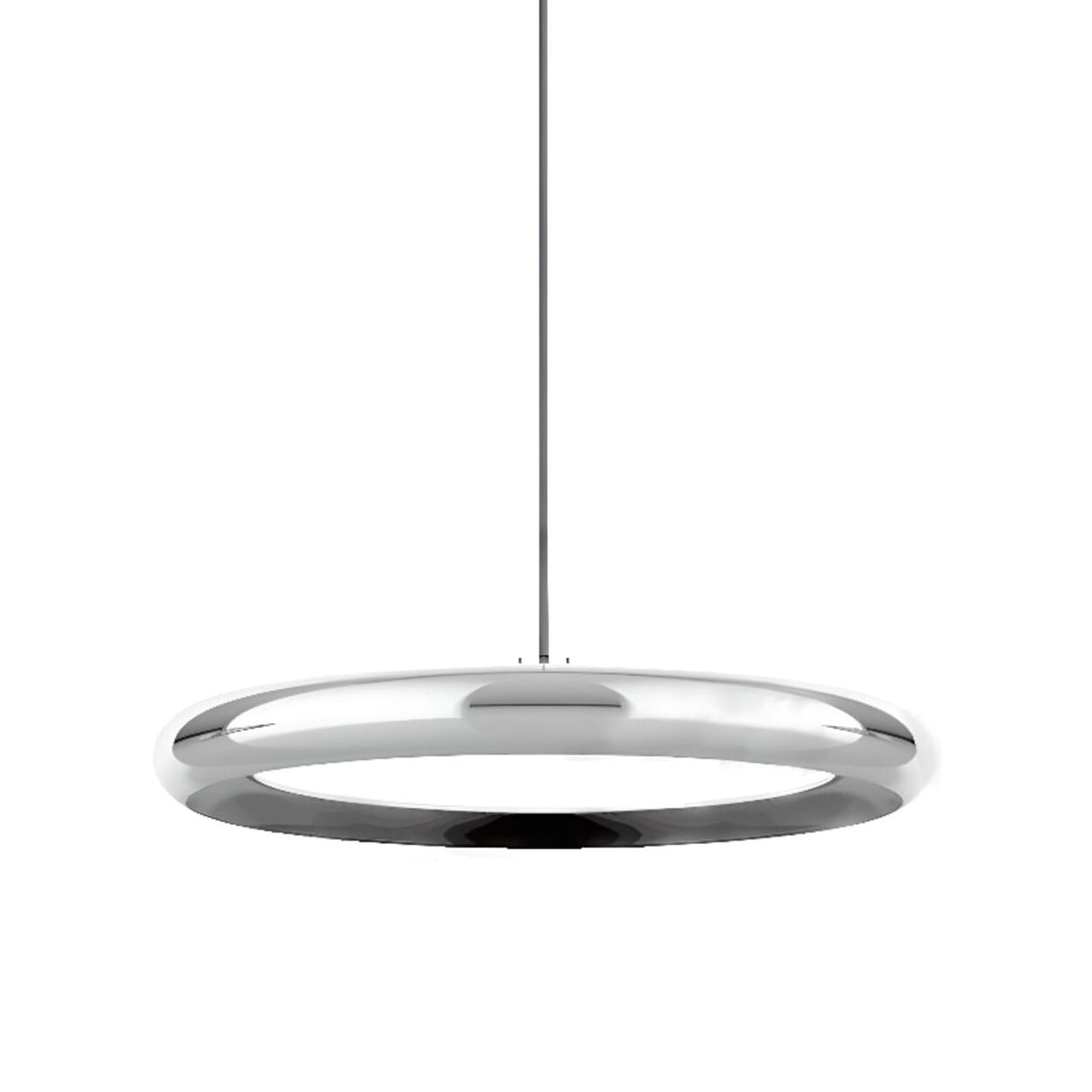 MInimalist Modern Chrome Circular LED Acrylic Pendant Lights Image - 11