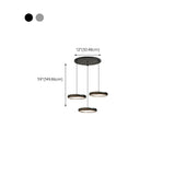 MInimalist Modern Chrome Circular LED Acrylic Pendant Lights Image - 14