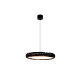 MInimalist Modern Chrome Circular LED Acrylic Pendant Lights Image - 5