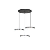 MInimalist Modern Chrome Circular LED Acrylic Pendant Lights Image - 8