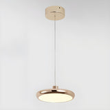 MInimalist Modern Chrome Circular LED Acrylic Pendant Lights Image - 9