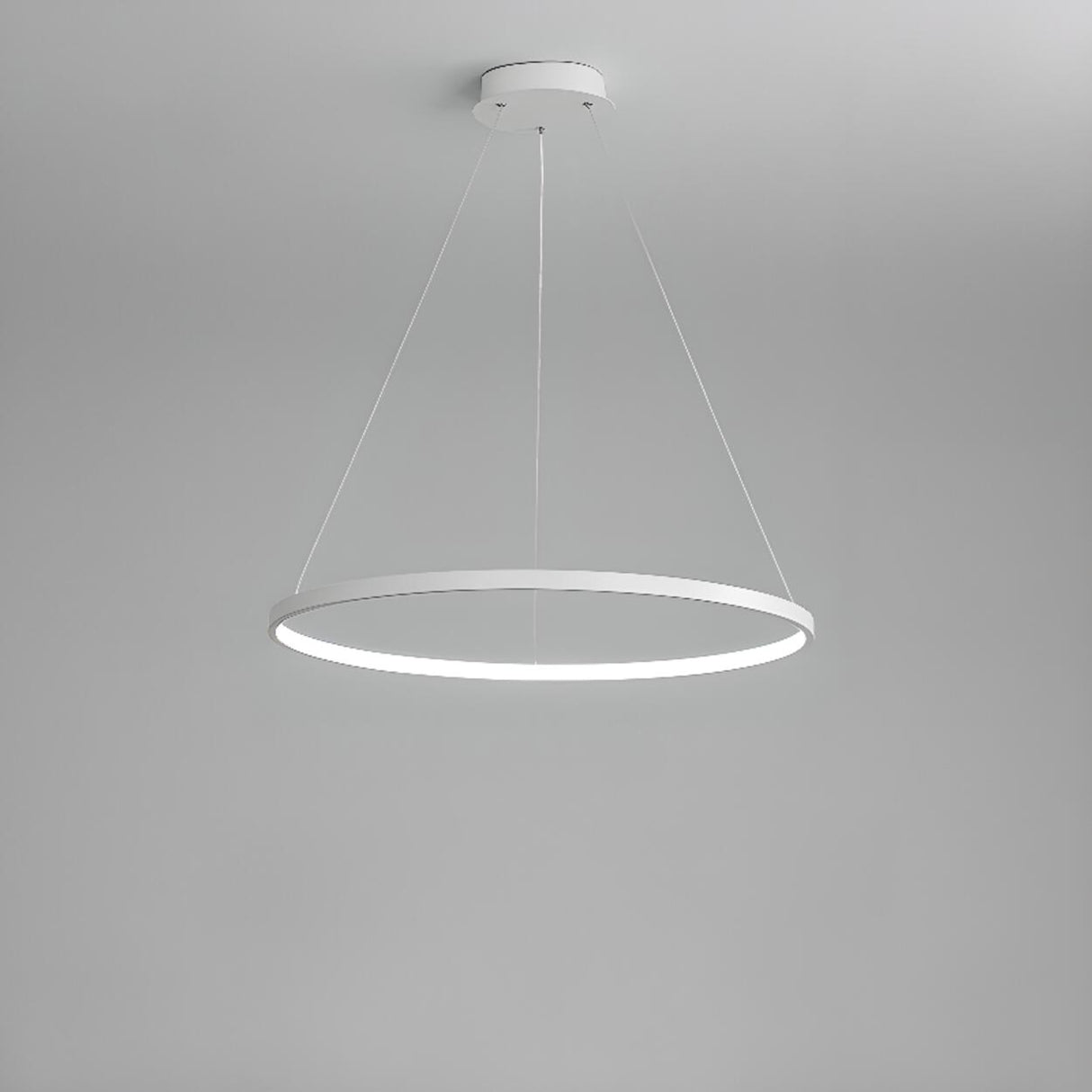 Minimalist Modern Circular Ring LED Pendant Light Image - 10