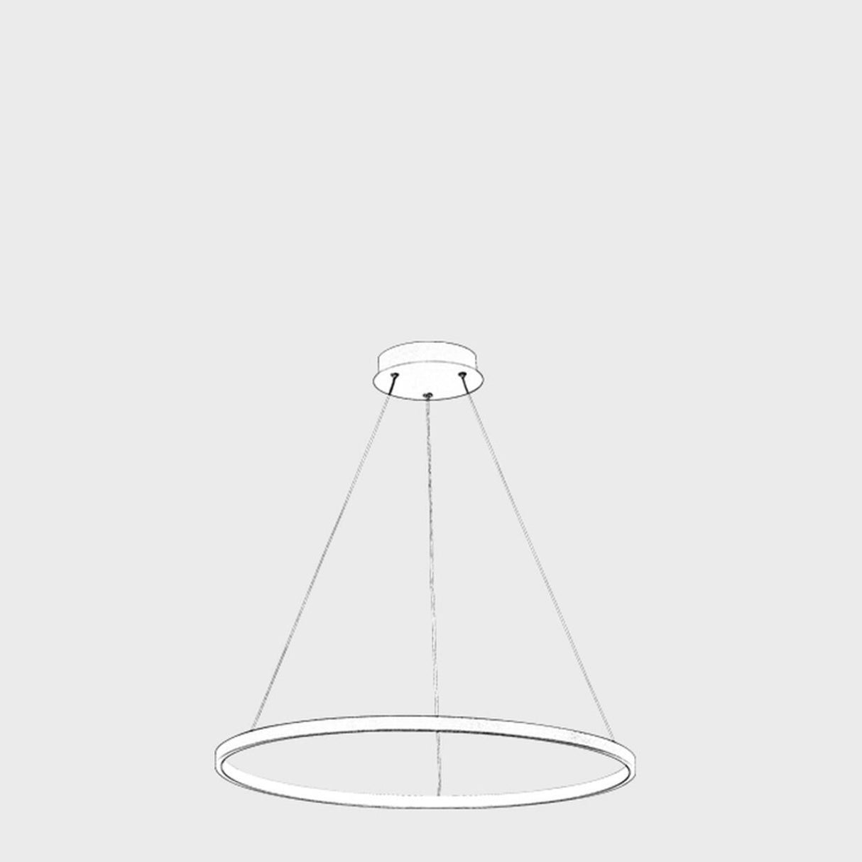 Minimalist Modern Circular Ring LED Pendant Light Image - 12