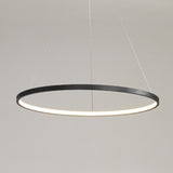 Minimalist Modern Circular Ring LED Pendant Light Image - 13