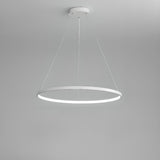 Minimalist Modern Circular Ring LED Pendant Light Image - 14