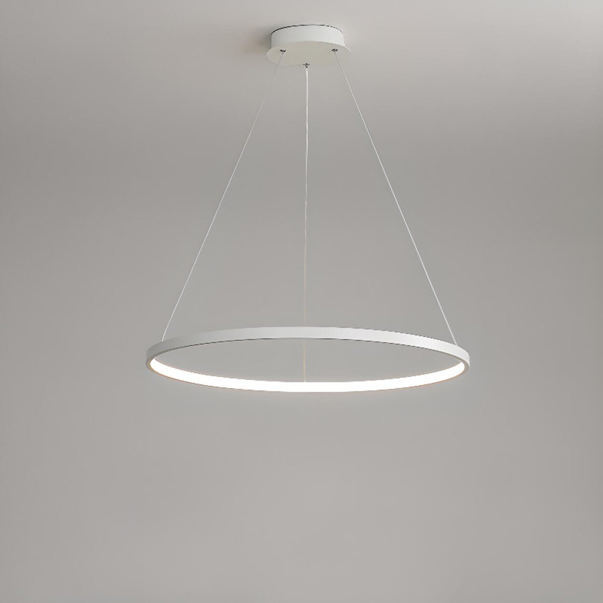 Minimalist Modern Circular Ring LED Pendant Light Image - 15