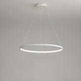 Minimalist Modern Circular Ring LED Pendant Light Image - 15