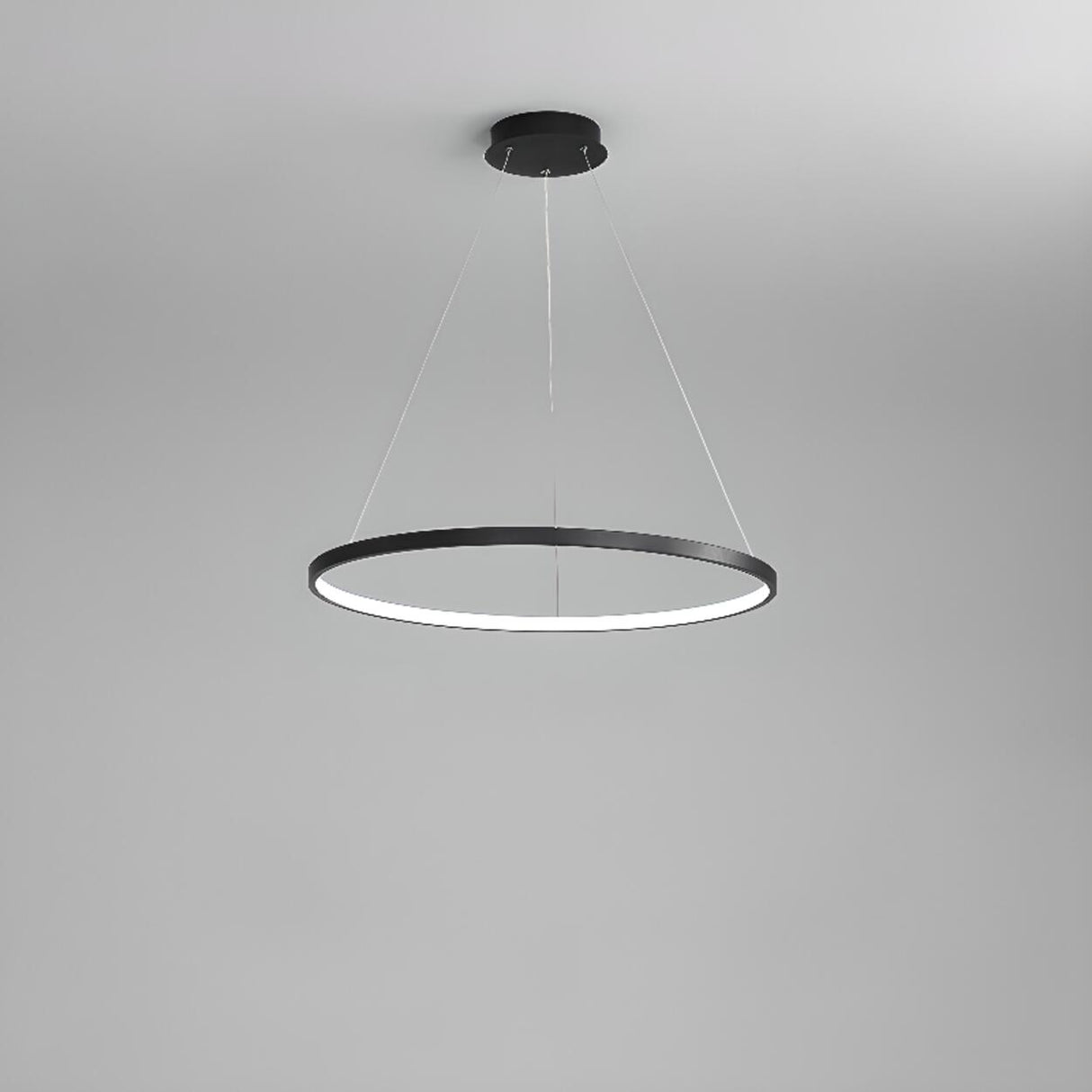 Minimalist Modern Circular Ring LED Pendant Light Image - 17