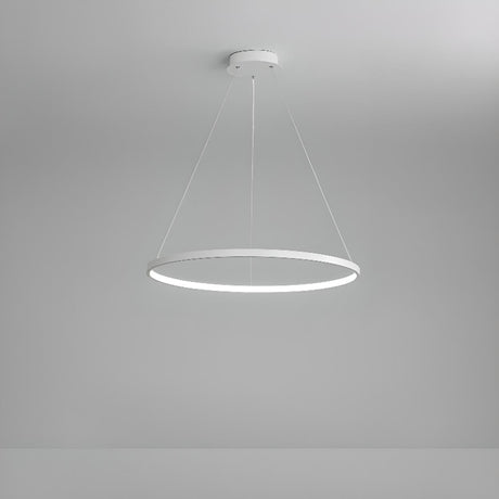 Minimalist Modern Circular Ring LED Pendant Light Image - 2