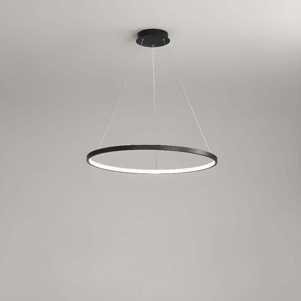 Minimalist Modern Circular Ring LED Pendant Light Image - 20