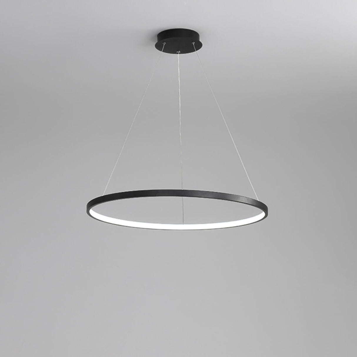 Minimalist Modern Circular Ring LED Pendant Light Image - 24