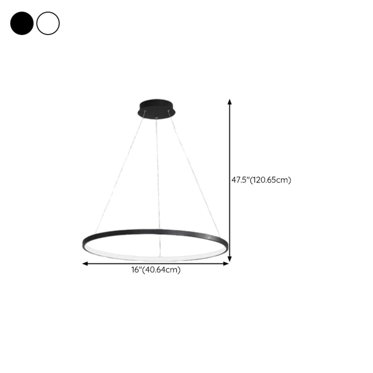 Minimalist Modern Circular Ring LED Pendant Light 