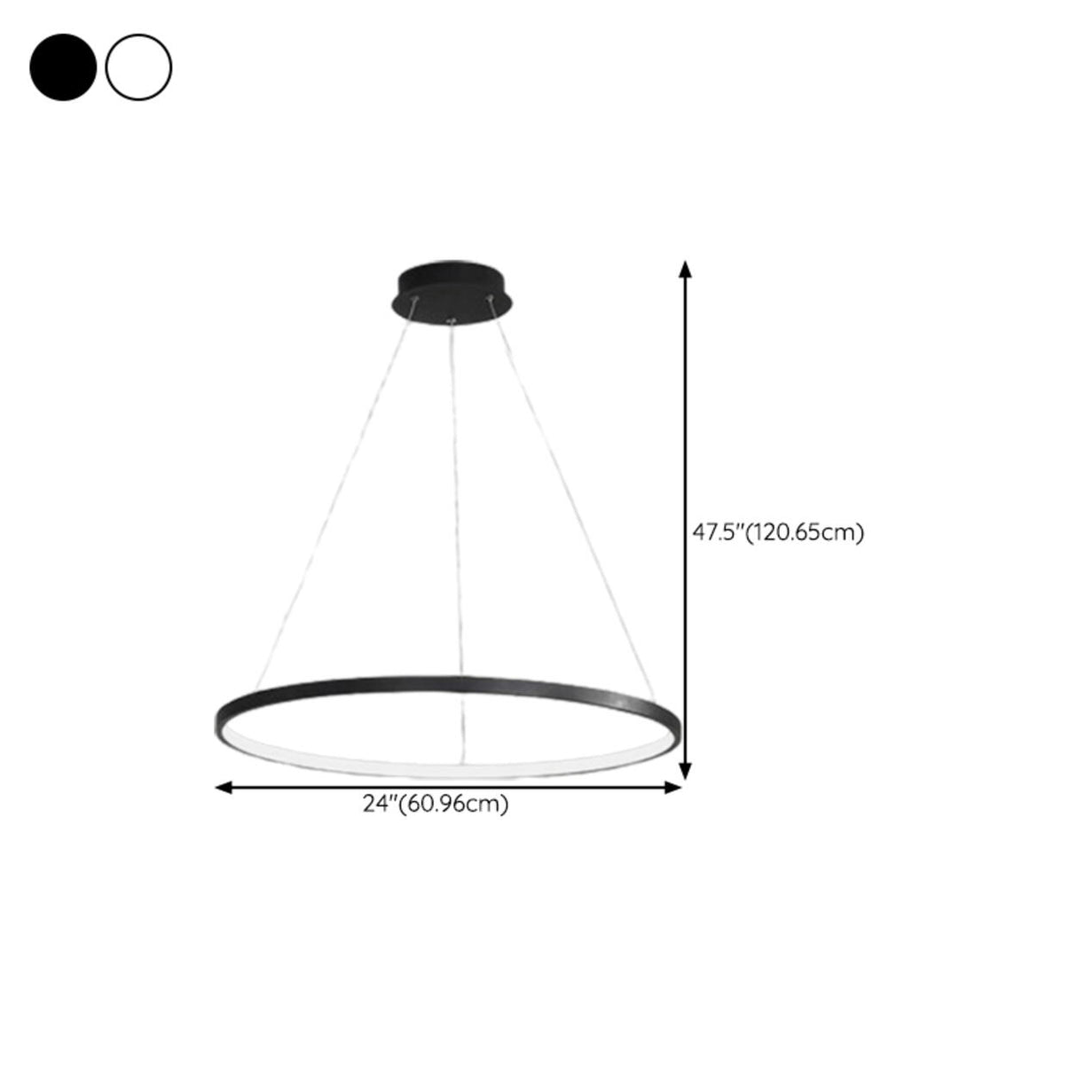 Minimalist Modern Circular Ring LED Pendant Light Image - 28