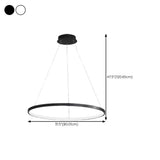 Minimalist Modern Circular Ring LED Pendant Light Image - 29