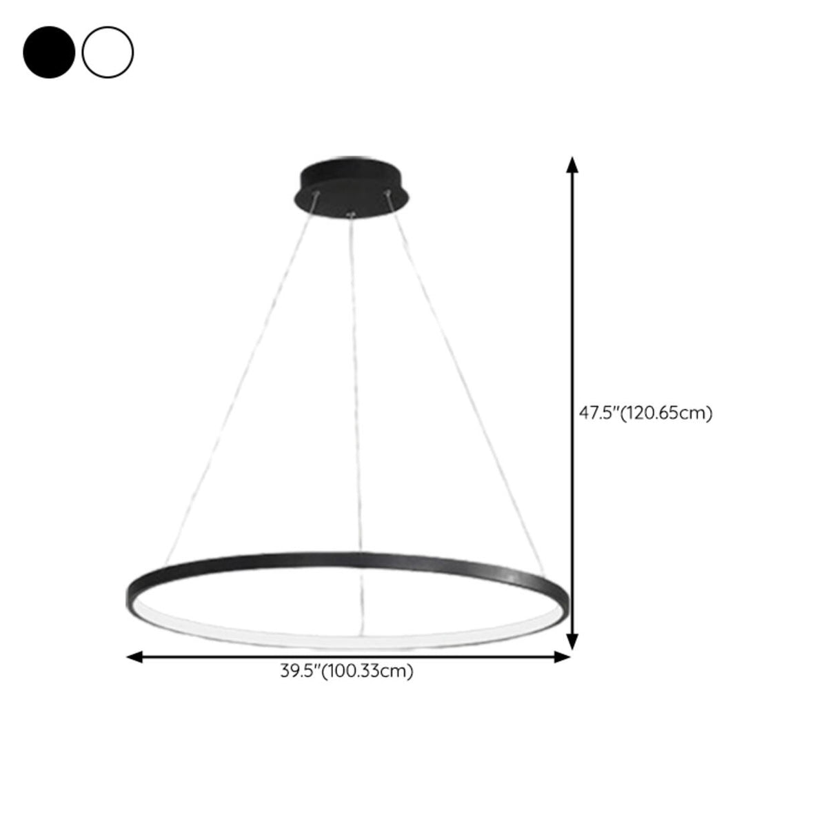 Minimalist Modern Circular Ring LED Pendant Light Image - 30