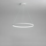 Minimalist Modern Circular Ring LED Pendant Light Image - 5