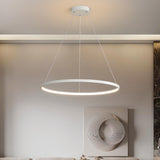 Minimalist Modern Circular Ring LED Pendant Light Image - 6