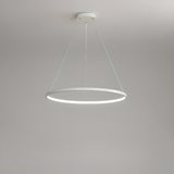 Minimalist Modern Circular Ring LED Pendant Light Image - 7