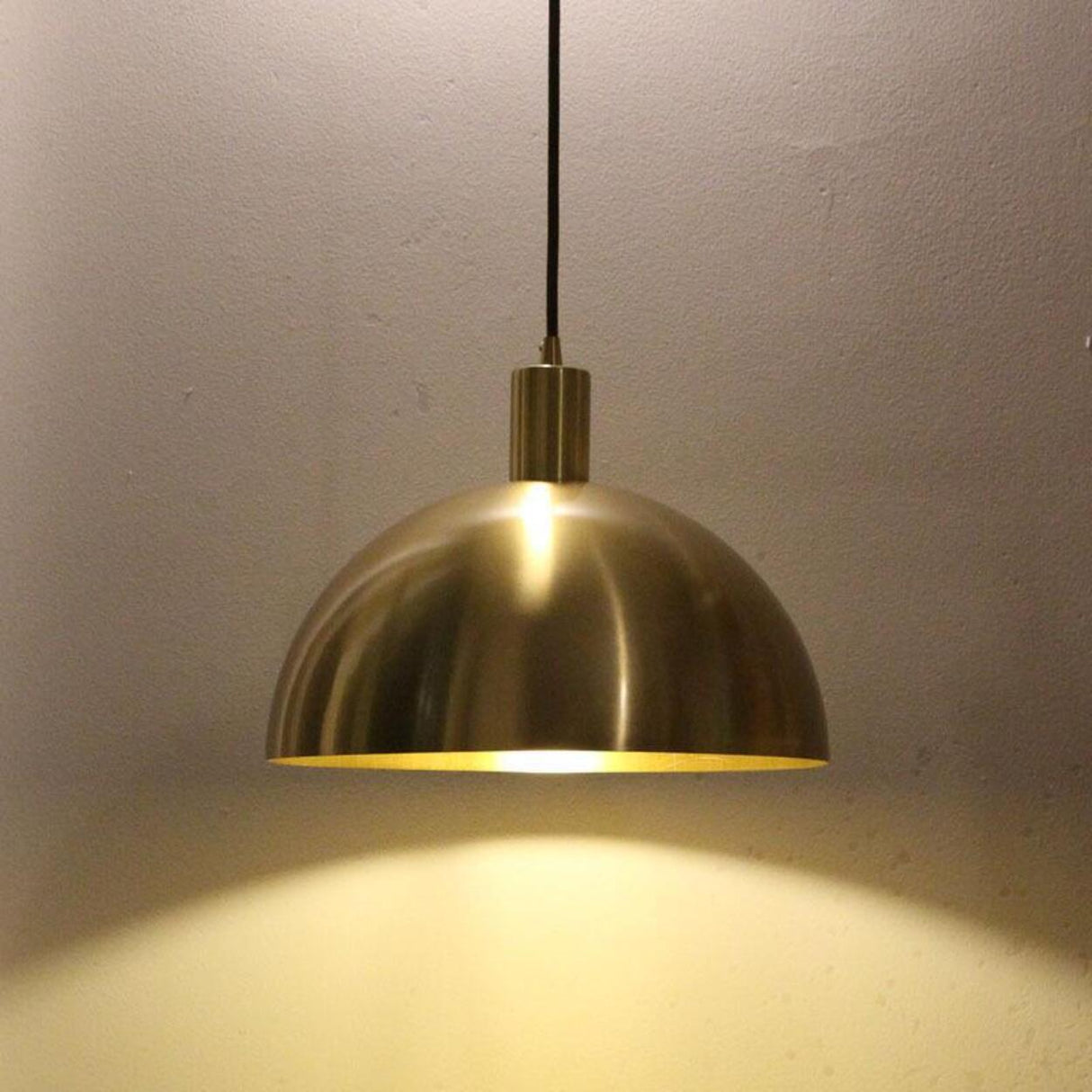 Minimalist Modern Copper Dome Dining Room Pendant Light Image - 6