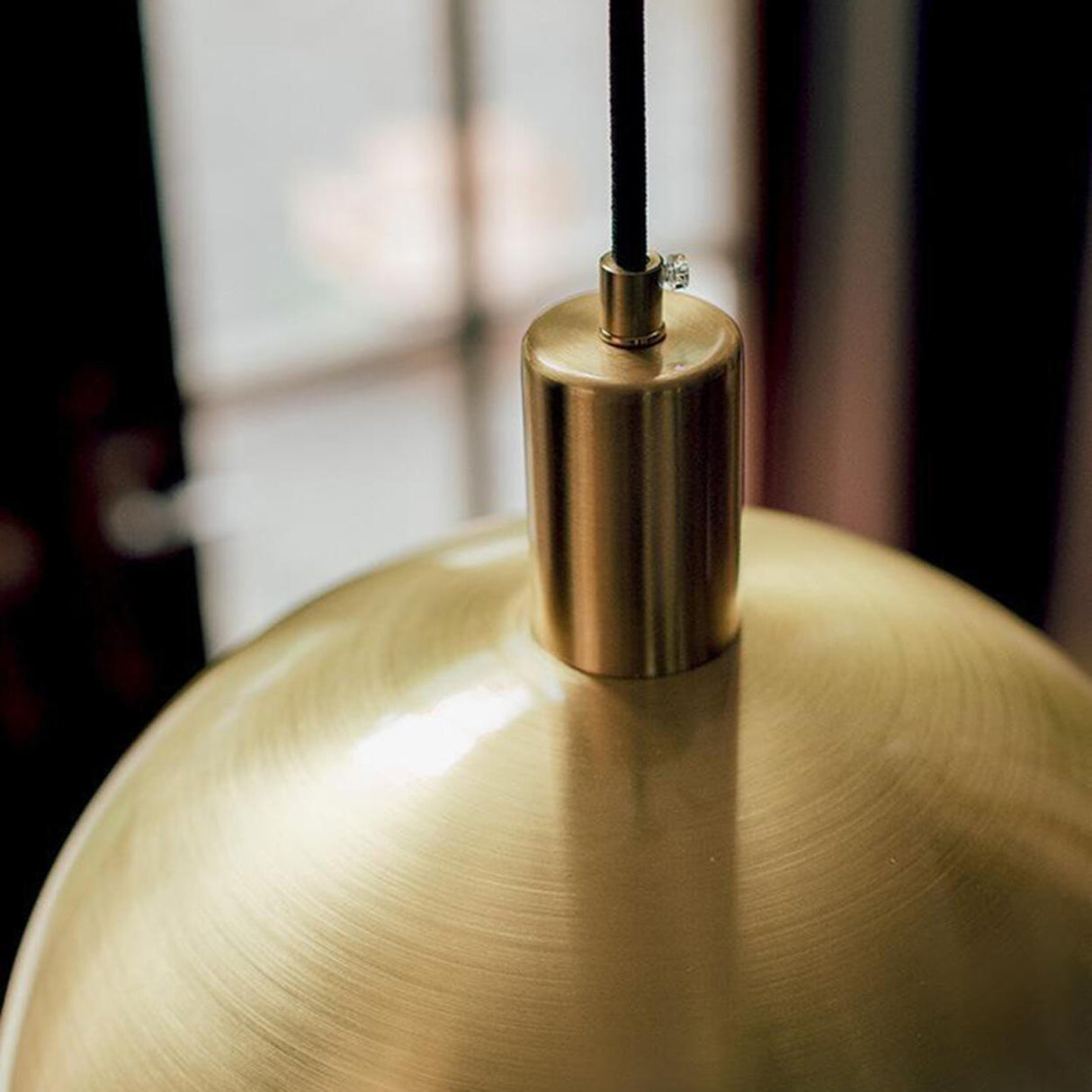 Minimalist Modern Copper Dome Dining Room Pendant Light Image - 7