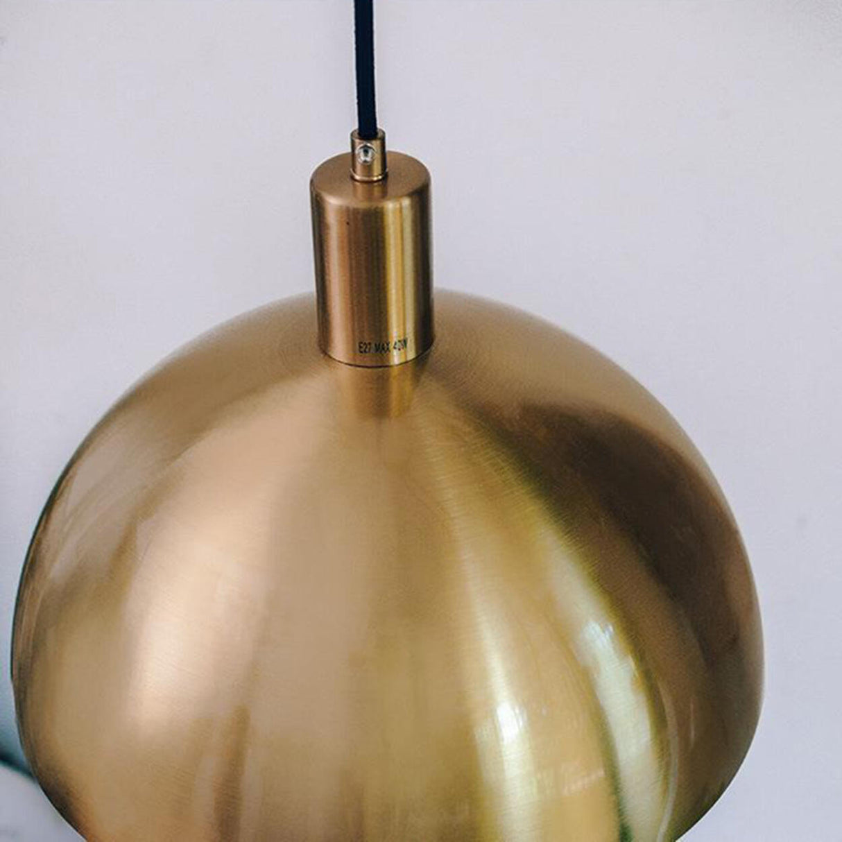 Minimalist Modern Copper Dome Dining Room Pendant Light Image - 8