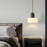 Minimalist Modern Cylinder Black and White Pendant Light Image - 1