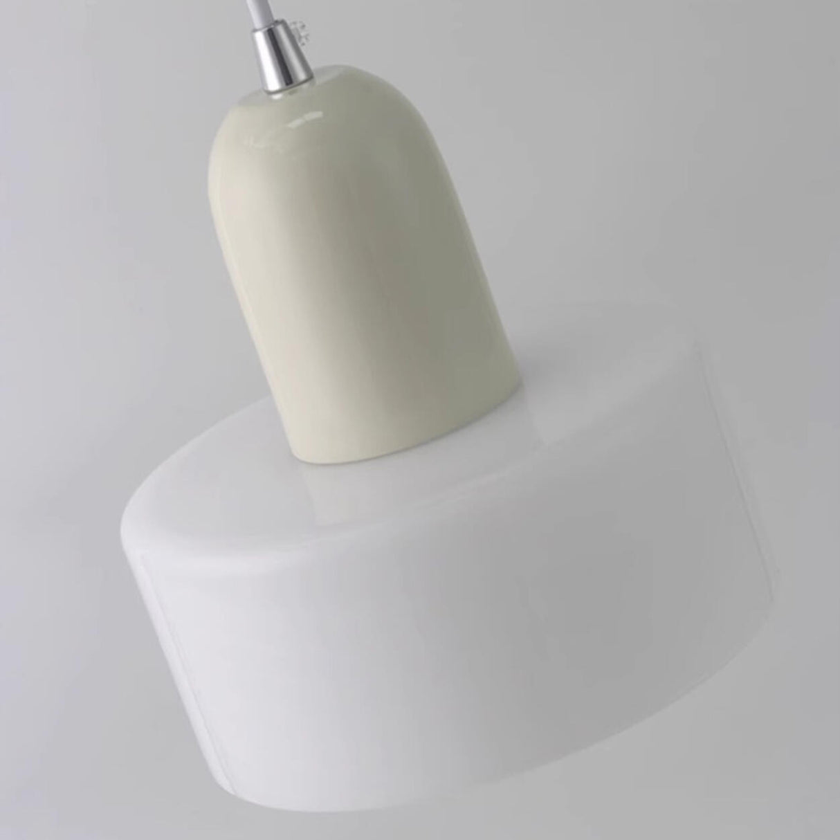 Minimalist Modern Cylinder Black and White Pendant Light Image - 10