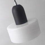 Minimalist Modern Cylinder Black and White Pendant Light Image - 12