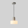 Minimalist Modern Cylinder Black and White Pendant Light Image - 5