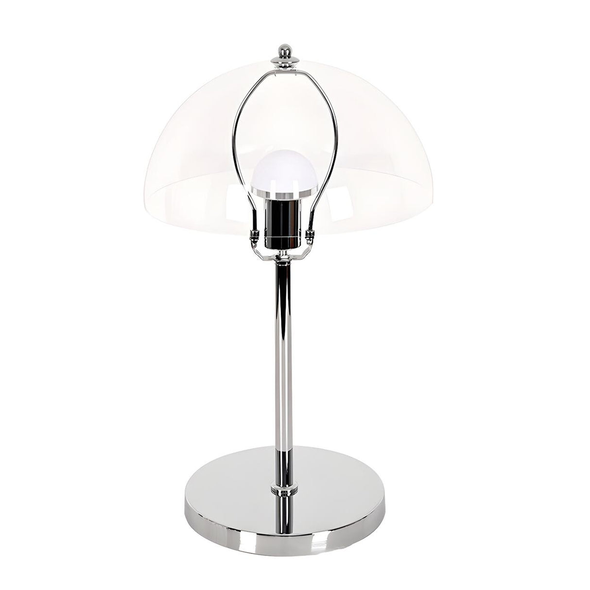 Minimalist Modern Dome Shade Metal Bedside Table Lamp Image - 10