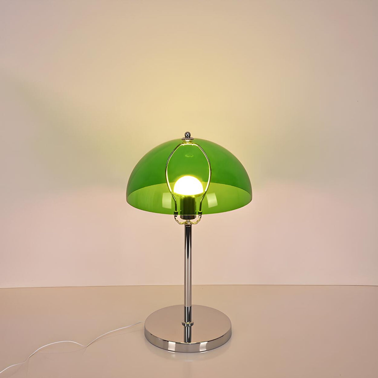 Minimalist Modern Dome Shade Metal Bedside Table Lamp Image - 15