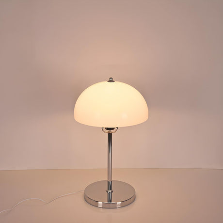 Minimalist Modern Dome Shade Metal Bedside Table Lamp Image - 2