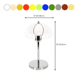 Minimalist Modern Dome Shade Metal Bedside Table Lamp #size