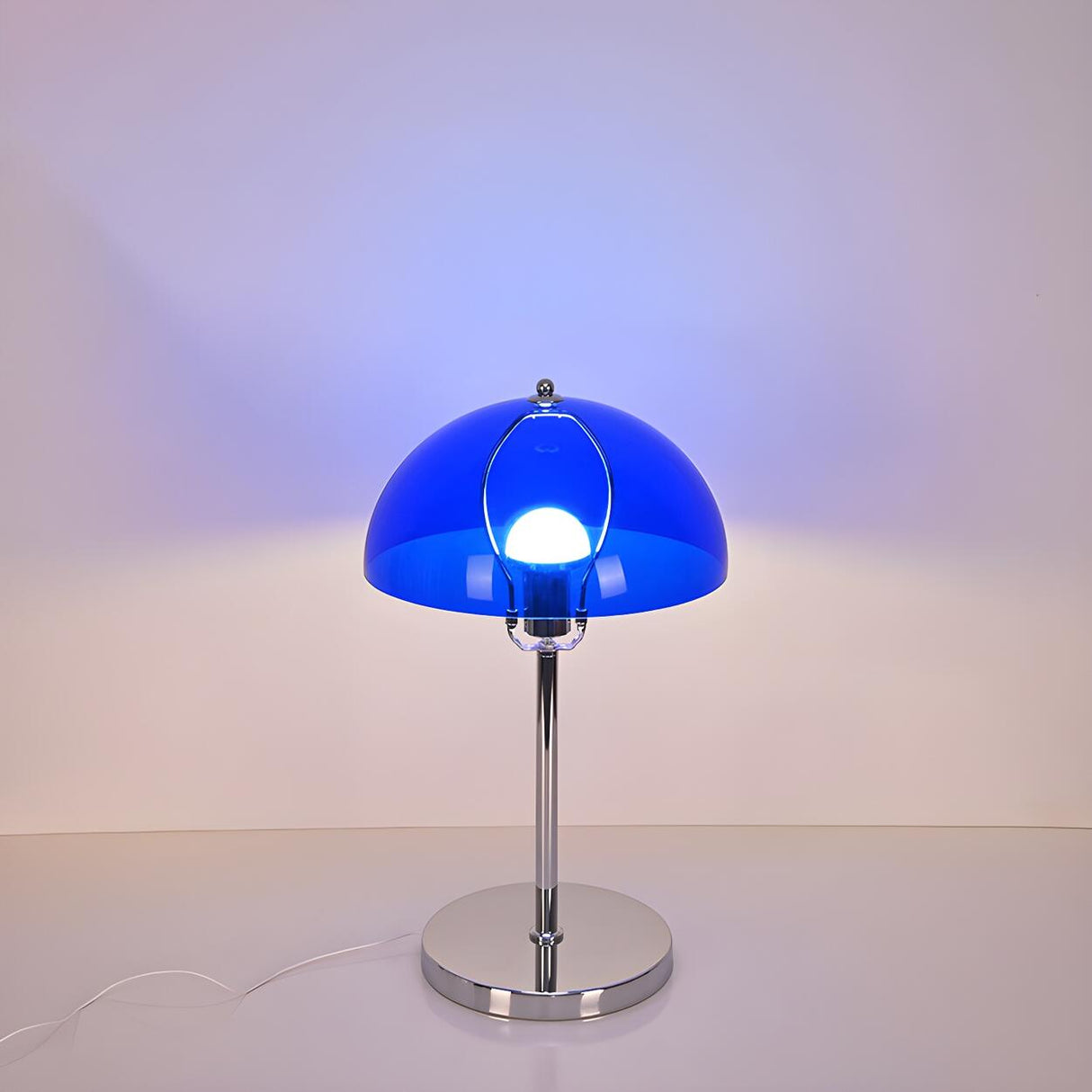 Minimalist Modern Dome Shade Metal Bedside Table Lamp Image - 9