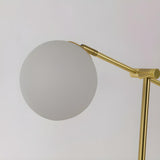 Minimalist Modern Globe Gold Metal LED Floor Lamp Image - 3