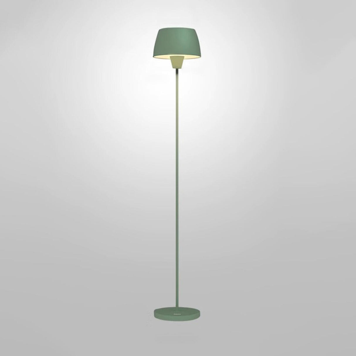 Minimalist Modern Green Barrel Metal Floor Lamp Image - 10