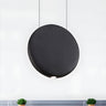 Minimalist Modern LED Resin Black Disc Pendant Light Image - 1