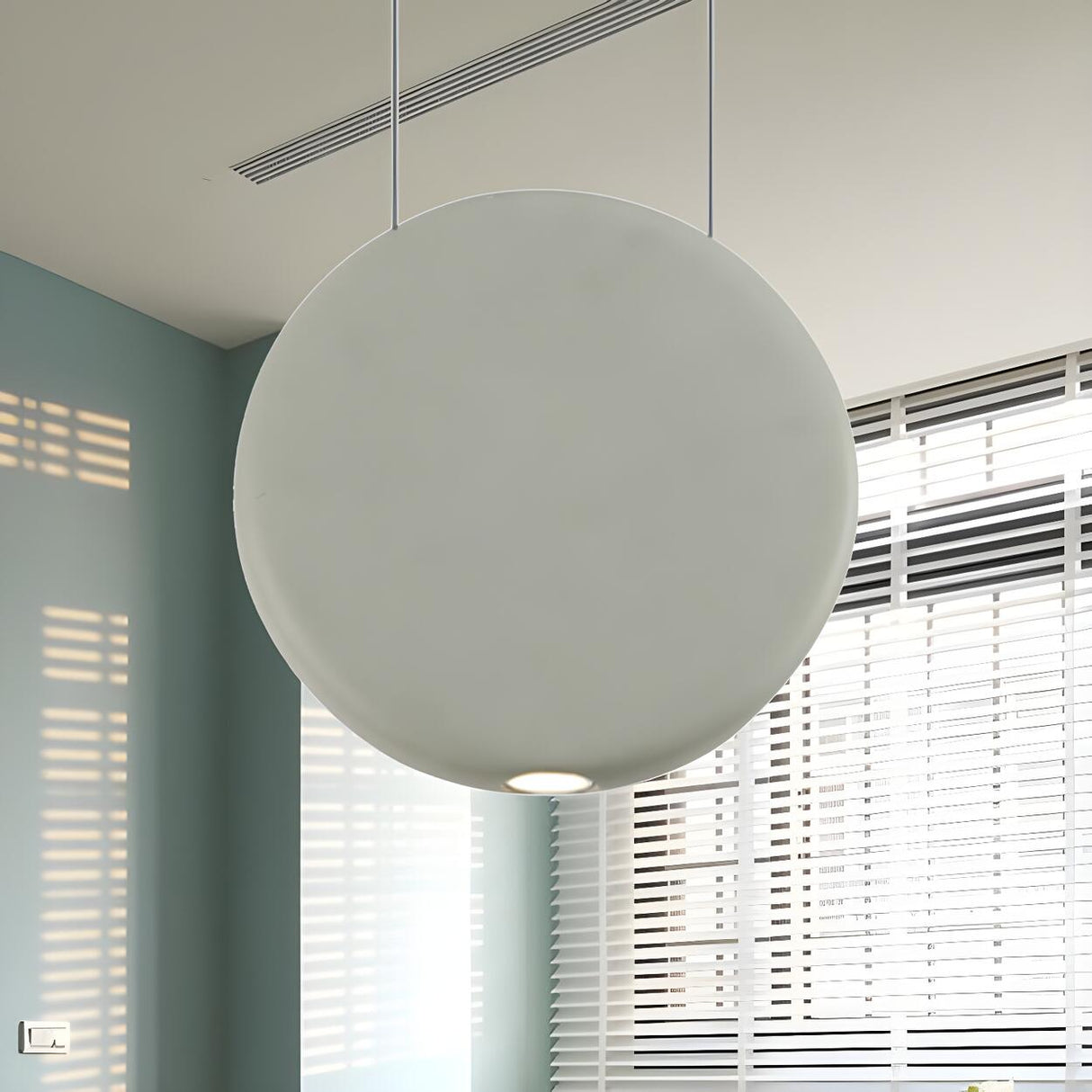 Minimalist Modern LED Resin Black Disc Pendant Light Image - 11