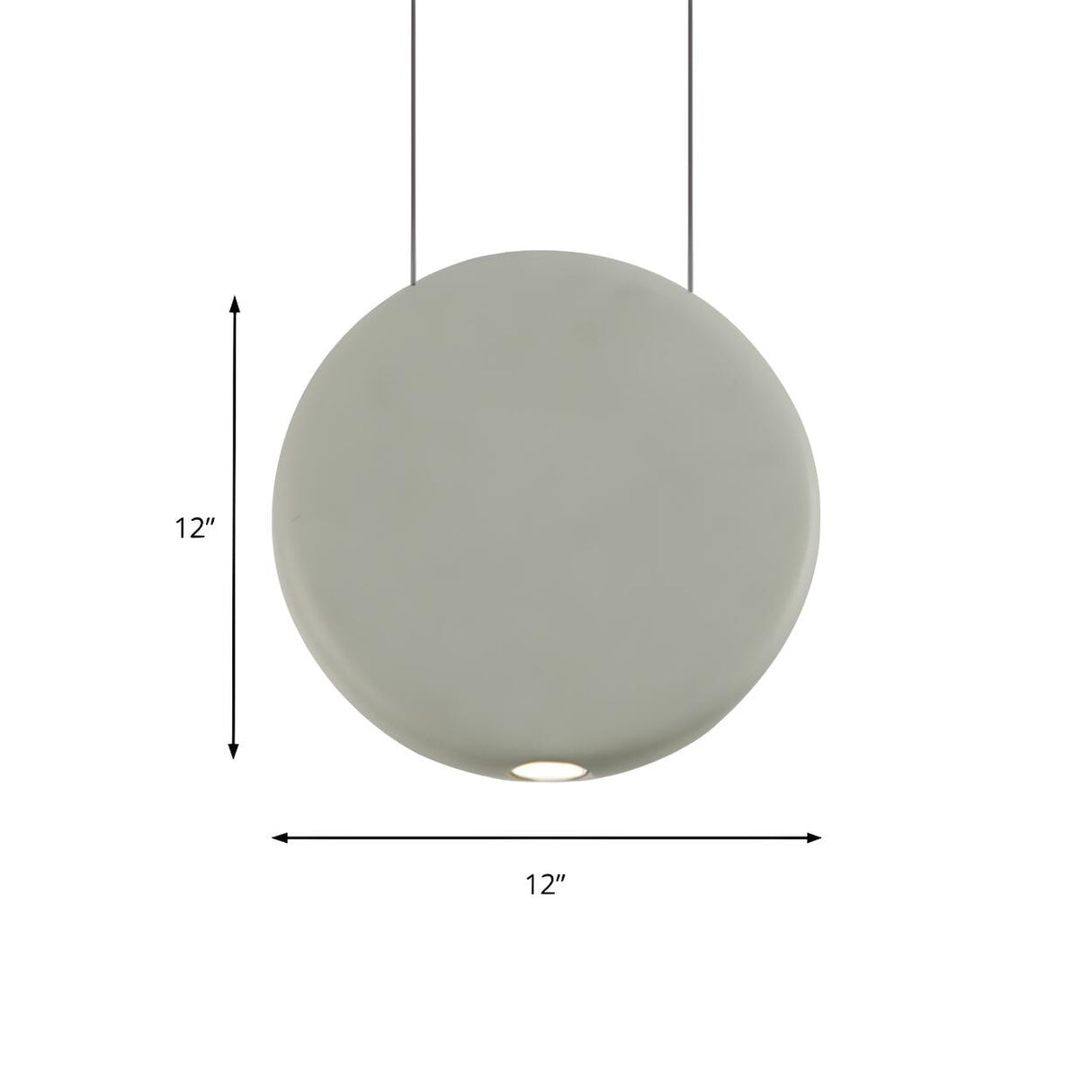 Minimalist Modern LED Resin Black Disc Pendant Light 